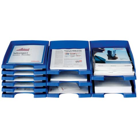 Vaschetta portacorrispondenza Leitz PLUS STANDARD in polistirene A4 blu 52270235